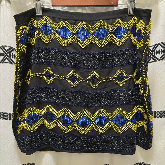 Forever 21 Dresses & Skirts - Forever 21 black beaded sequin embellished mini skirt large